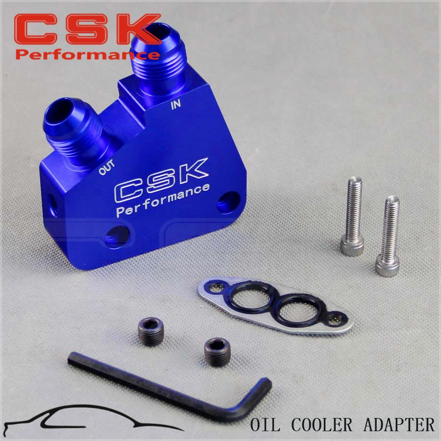 Buy Oil Cooler engine male Adapter plate fit for LS1
