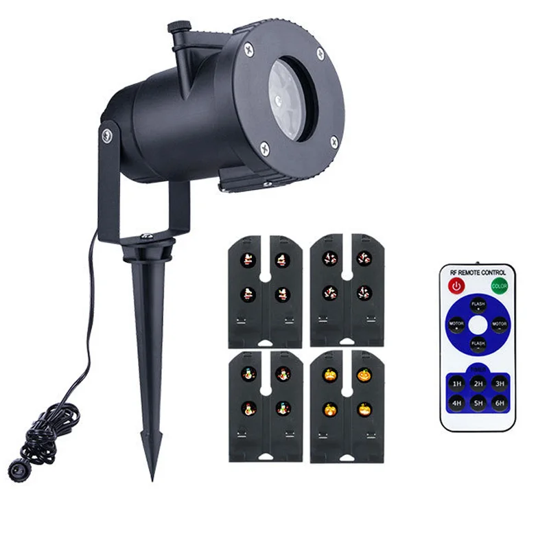 

4 Slides Animated Led Projector Light 4W Sata Claus Christmas lamp Waterproof IP65 Remote Control Ideal Decoration for Garden
