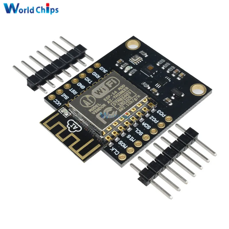 

ESP8266 ESP-14 WIFI MCU Control HDC1080 Temperature And Humidity BMP280 Pressure BH1750FVI Light Intensity Sensor Module 3.3-5V