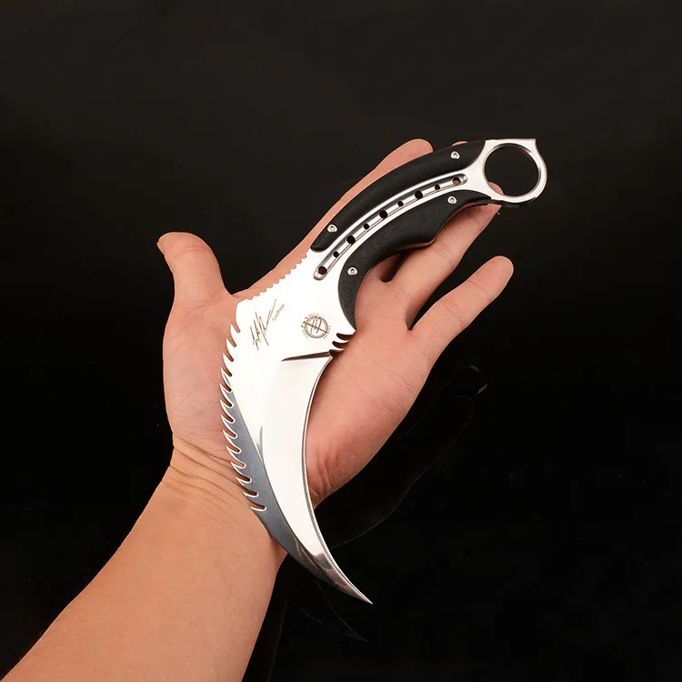 HS инструменты Военный нож Karambit с фиксированным лезвием, тактический нож для выживания с ножом Kydex для охоты на открытом воздухе, кемпинга