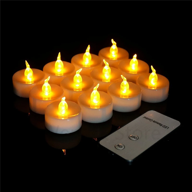 12pcs/lot LED floralytes vase light Remote controlled tea Light