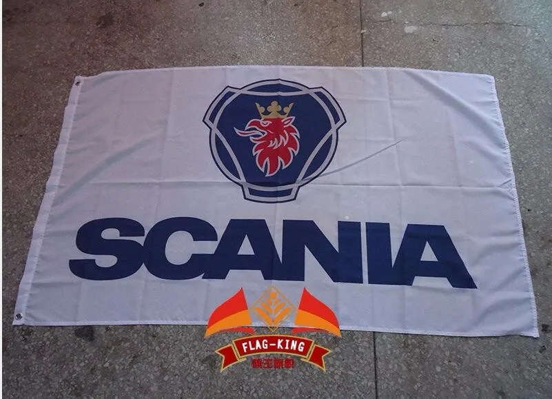 Флаг с логотипом для грузовиков scania, полиэстеровый баннер для грузовиков scania 90*150 см