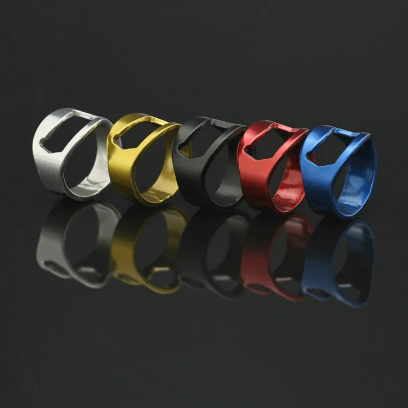 

2PCs Four colors Stainless Steel Finger Ring Ring-Shape Beer Bottle Opener for Beer Bar Tool