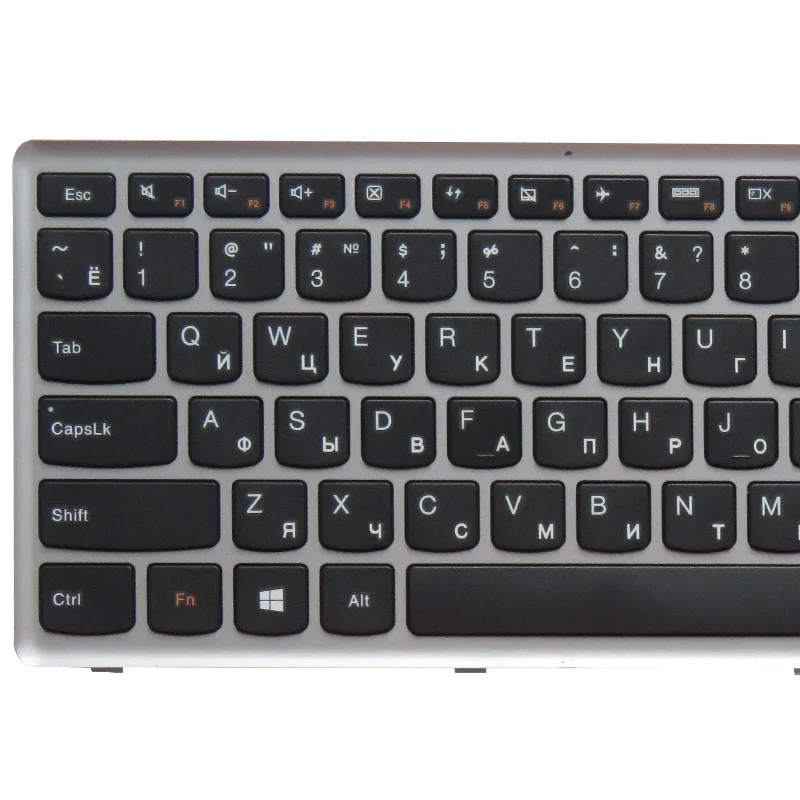  GZEELE russian laptop keyboard for LENOVO Z500 Z500A Z500G series RU layout with silver frame noteb