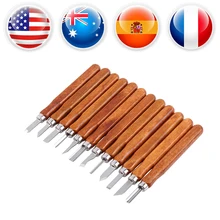 12 шт./лот, набор для резьбы по дереву, ручное долото для дерева, инструменты для дерева, профессиональный токарный станок, инструменты для рукоделия, набор ручных инструментов для работы по дереву