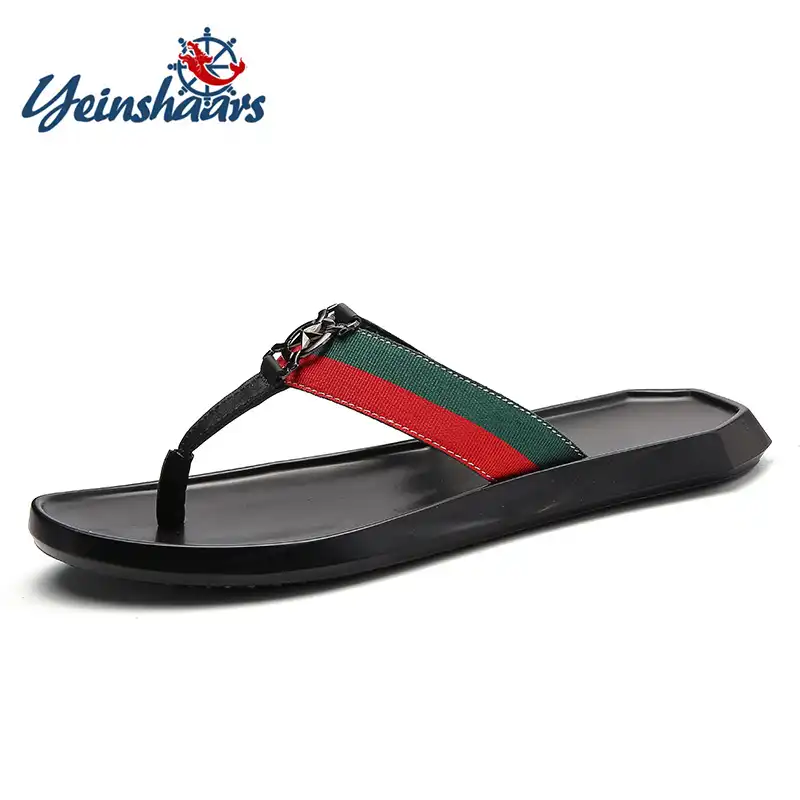 mens narrow flip flops