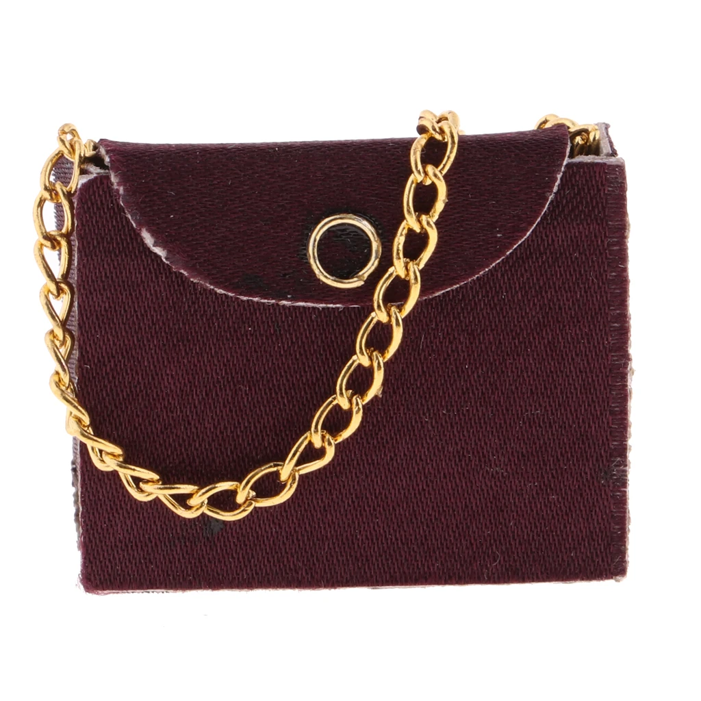 1/12 Scale Dollhouse Miniature Womens Fashion Bag Handbag Model Toy for 12th Dolls House Accessories