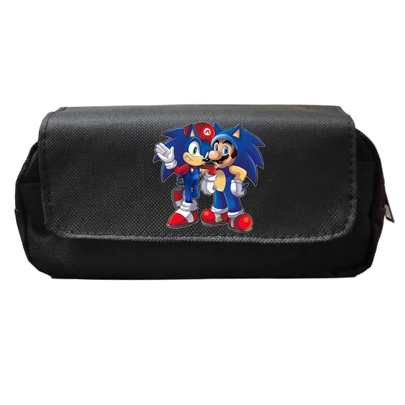 2 Милый Mario& Sonic зубная щётка ежедневно Карандаш Чехол для школьниц; детское ручка коробки для маленьких мальчиков и девочек обратно в школу подарок подарки для детей милый хранение канцелярских принадлежностей - Цвет: 2