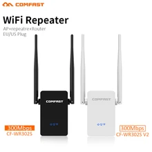 COMFAST Wi-Fi ретранслятор 802.11N/B/G сетевой адаптер 2,4G маршрутизатор wifi 300 м двойной 5dBi антенна усилитель сигнала CF-WR302S/CF-WR302S-V2