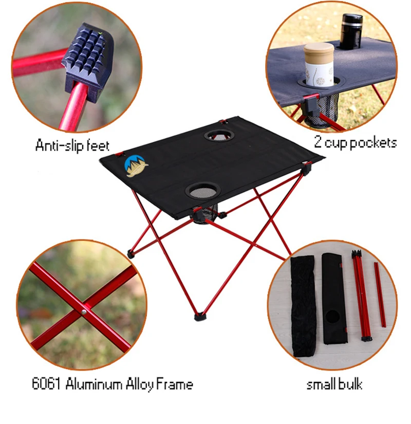 Сверхлегкий складной стол, открытый небольшой походный набор, настольный водонепроницаемый походный стол для путешествий, пикника на открытом воздухе