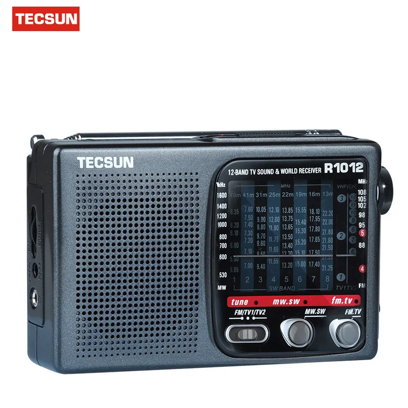 Портативное радио TECSUN R-1012 R1012 FM/MW/SW/tv Радио многодиапазонный мировой радиоприемник 76-108 МГц Y4378A Прямая поставка