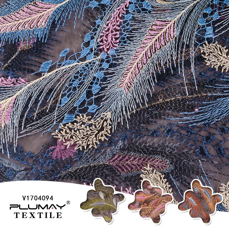 

New high-end multi-linenet yarn embroidery mesh fabric by half(1/2) yard