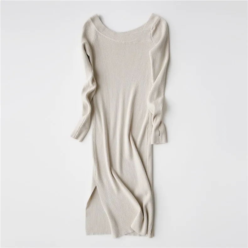 Winter Women Sweater Dress 2017 Long Sleeves Fashion Elegant Pink Dresses Sexy Party Bodycon Femme O-Neck Long Dress Winter Women Sweater Dress 2017 Long Sleeves Fashion Elegant Pink Dresses Sexy Party Bodycon Femme O-Neck Long Dress