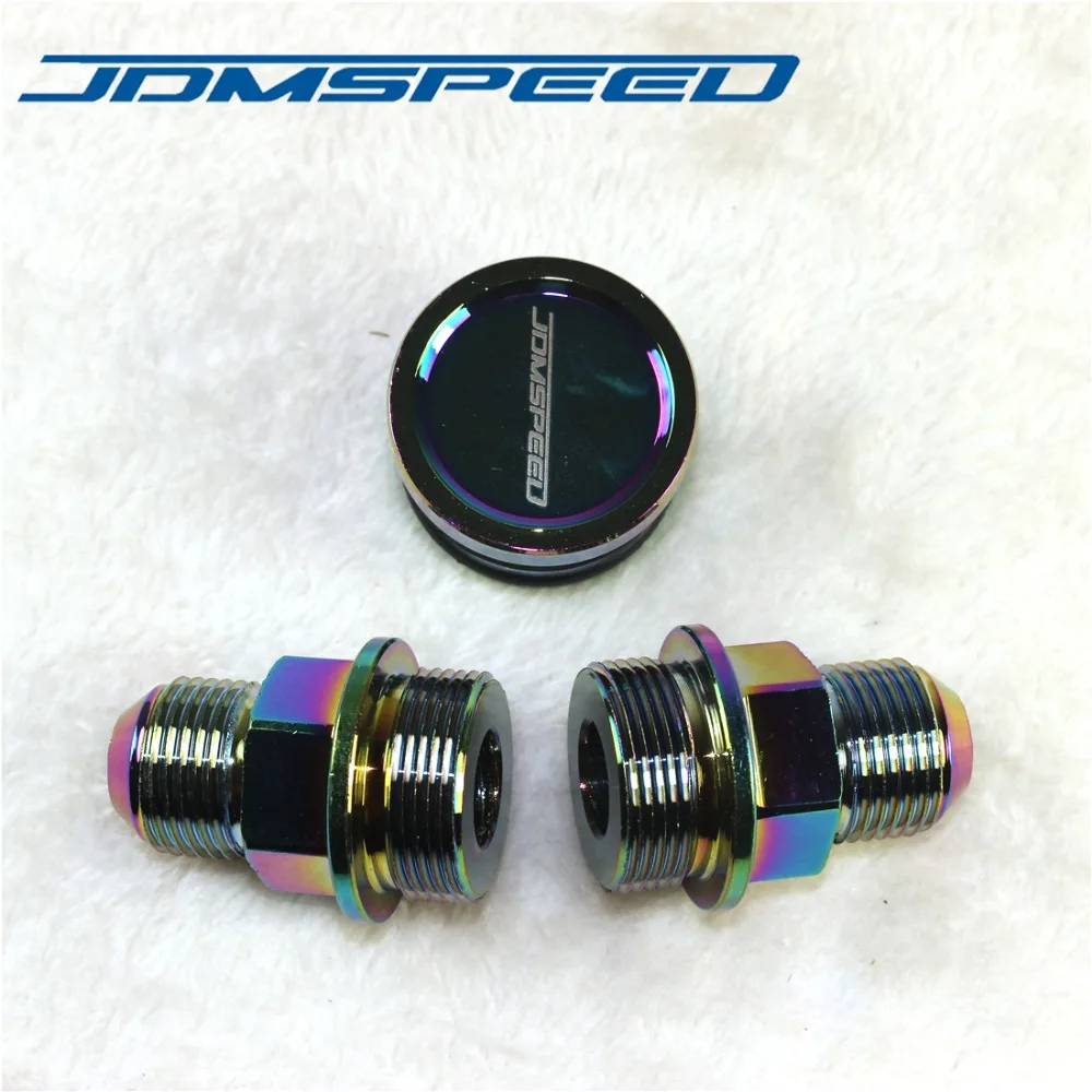 Neo хром JDMSPEED задний блок Breather вилка фитинги для Honda Integra B16 B18 GSR M28 до 10AN|an fittings|fitting