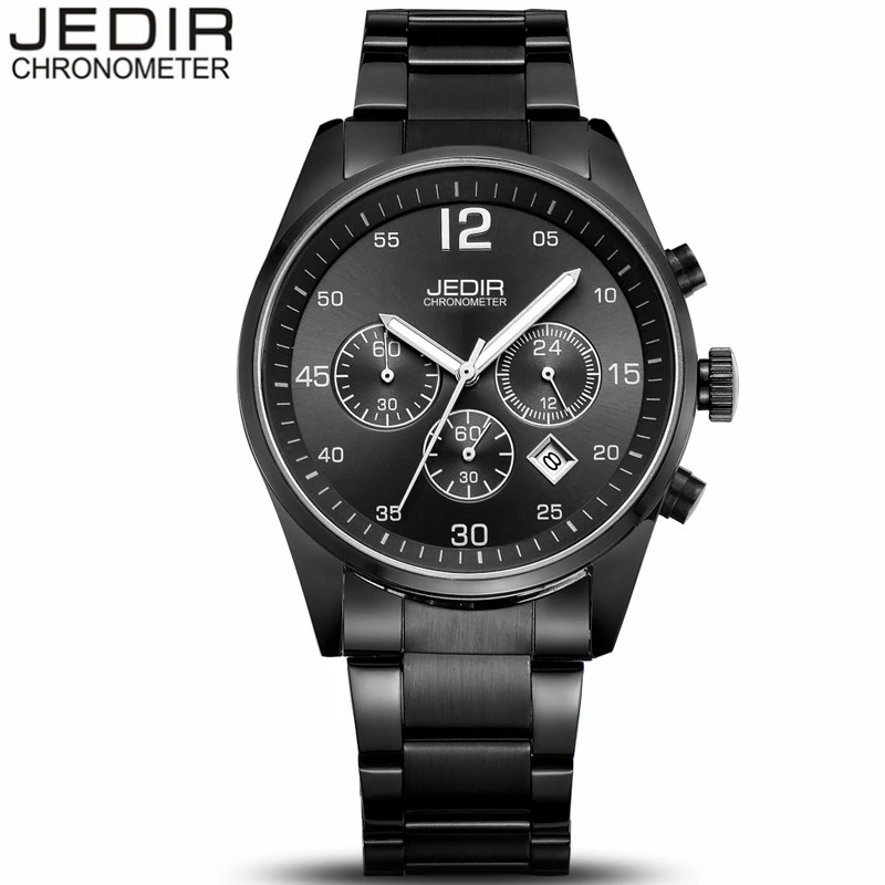 

JEDIR relogio masculino Mens Watches Military Sport Quartz Watch Men Business Full Steel Waterproof Wristwatch birthday gift O11