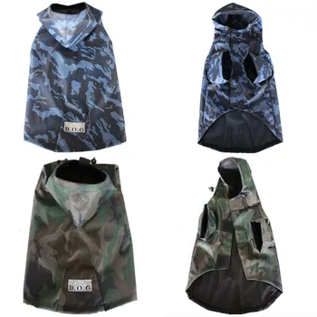 

9 Size Dog Raincoat For Fat Dogs French Bulldog Pug Camouflage Waterproof Rain Coat Jacket Costumes Clothing Outwear Raincoats#1