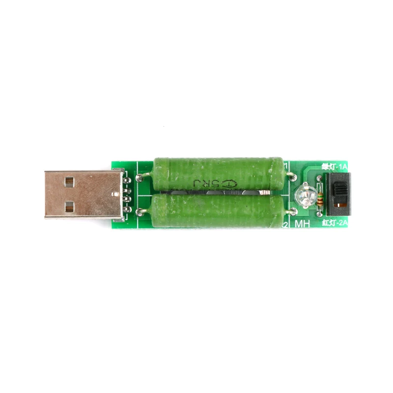USB мини разряд интерфейс нагрузочный резистор с переключателем Регулируемый 2A 1A емкость батареи напряжение тестер сопротивления разряда
