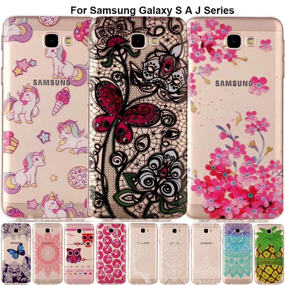 

B67 Pretty Fruit Cartoon Phone Case Transparent Silicone Back Cover For Samsung Galaxy J3 2017 J5 Prime J7 On 5 7 A3 A5 A320 S8