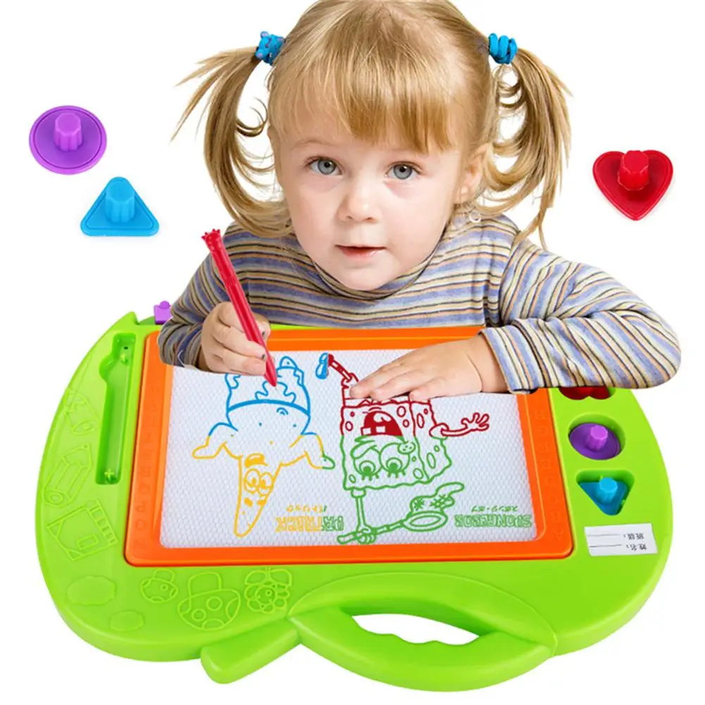 Дети магнитная доска для писания Sketchpad мультфильм Цвет Большие Детские Маленькая дощатая доска рано утром детская развивающая игрушка