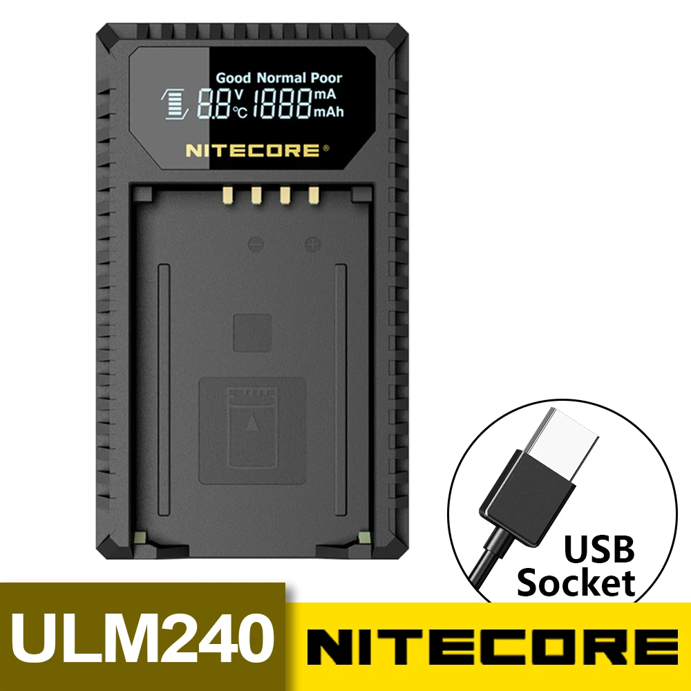 

Hot Nitecore ULM240 USB Tarvel Charger For Leica BP-SCL2 battery Leica M (Typ 262),M (Typ 246),M (Typ 240),M-P,M240P Camera