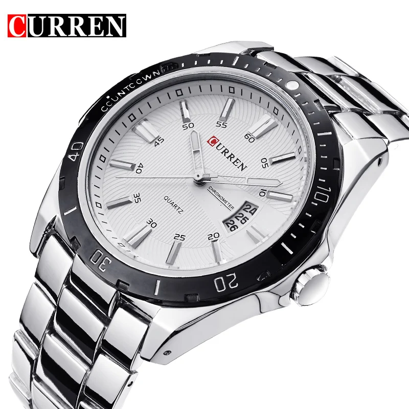 Acheter Relojes Hombre 2018 CURREN Hommes Montres Top Marque De Luxe Montre Bracelet Hommes CURREN Quartz Montres Hommes Horloge Relogio Masculino