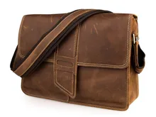 Nesitu Garantía 100% de Cuero de Caballo Loco de La Vendimia Cruzada Cuerpo de cuero Genuino Bolsos Mensajero de Los Hombres # M7263