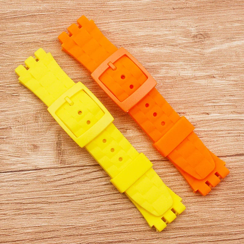 

Watch Accessories Silicone Strap 21mm Pin Buckle For Swatch SUUB101 SUUW101 SUUO100 Send installation tool connection shaft