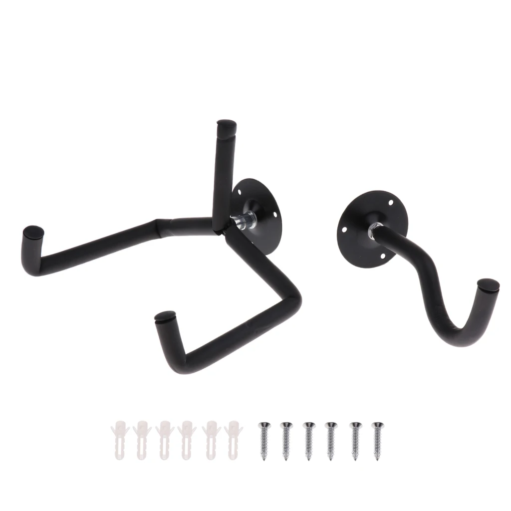 Tooyful Universal Metal Guitars Horizontal Wall Mount Hanger Stand For Shop Studio Music School Training Center Line 