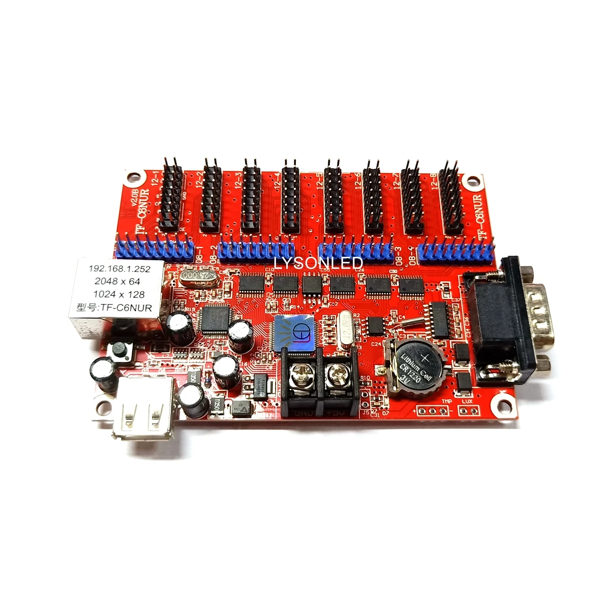 LongGreat TF-C6NUR (TF-C5NUR) светодиодный Дисплей Управление карты с RJ45 и USB-драйвер и RS232 Порты