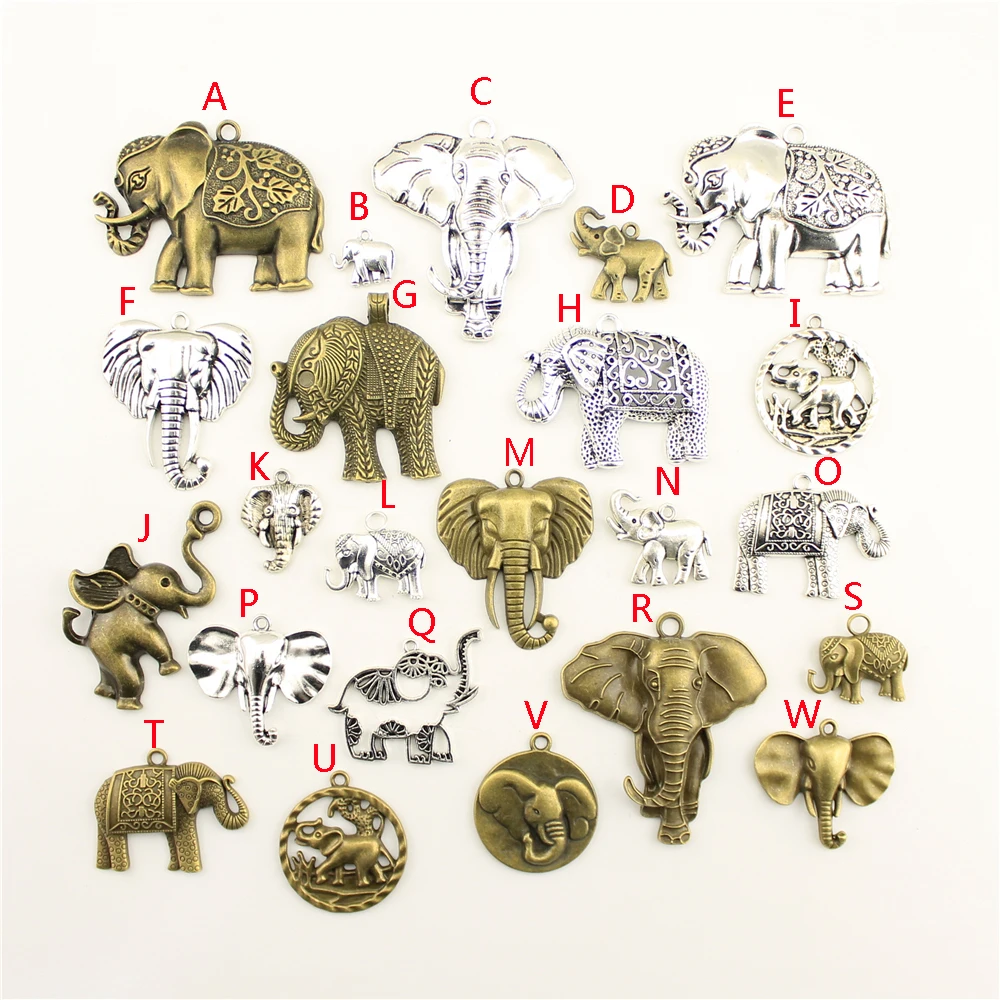 Animal Elephant Ivory Charms Pendant For DIY Jewelry Making Handmade