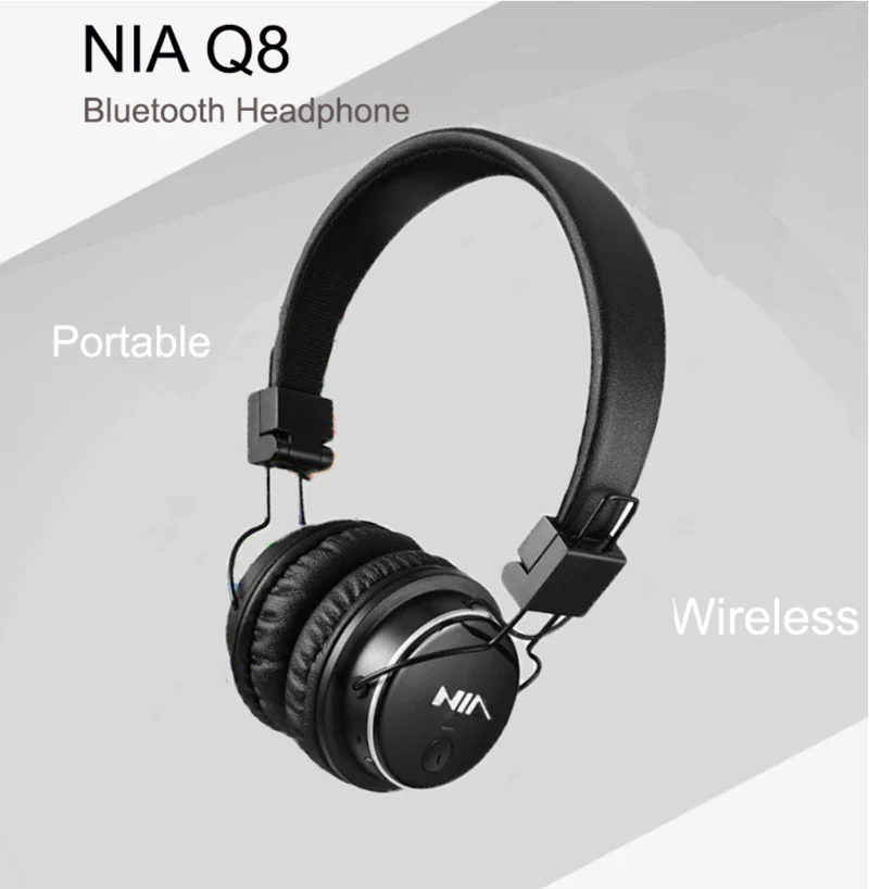 NIA Q8 Bluetooth Беспроводной Наушников Пять в одном спортивные наушники складные с микрофоном Поддержка TF карты