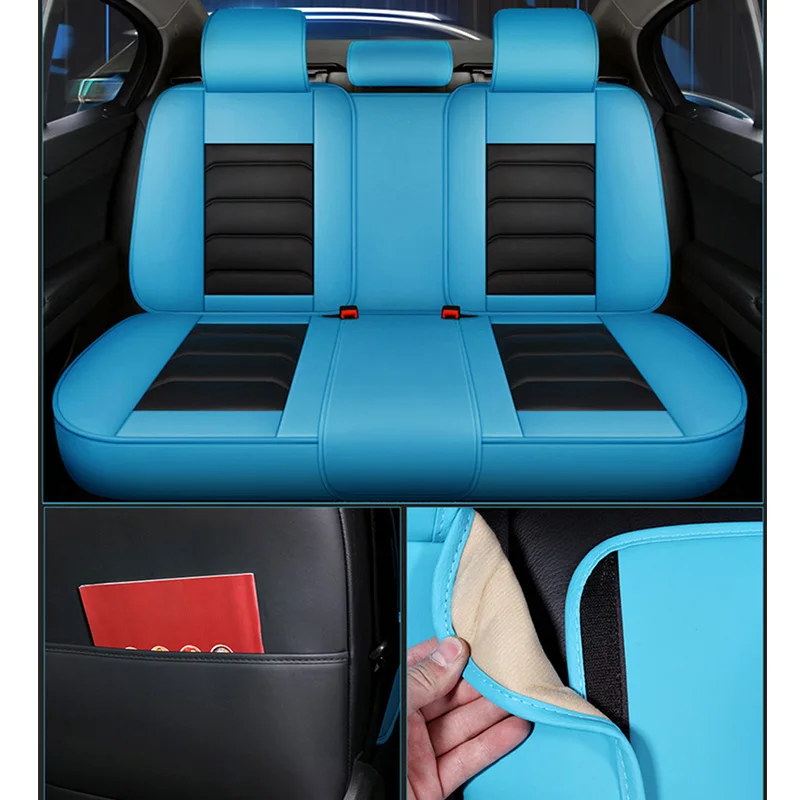 Спортивные Кожаные чехлы на сиденья автомобиля для volkswagen gol vw polo passat golf caddy lupo Tiguan
