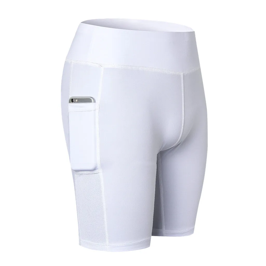 

Sports tights woman fitness High Waist Yoga Short Abdomen Control Training Running Yoga sexy lady sports leggings#G4