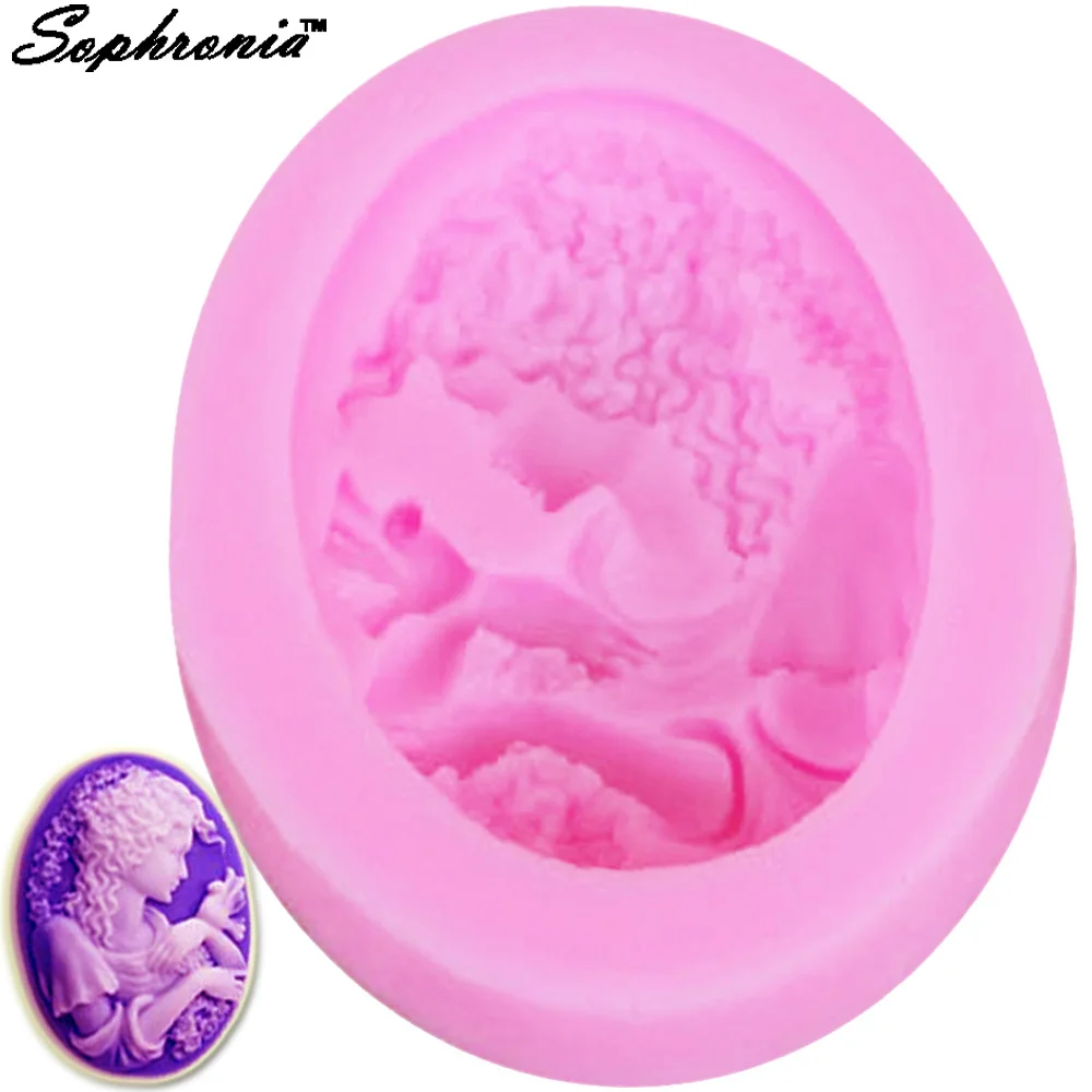 Sophronia Lady Head &amp Flower 1 шт. форма УФ Смола ювелирные изделия силиконовые формы Expoxy для