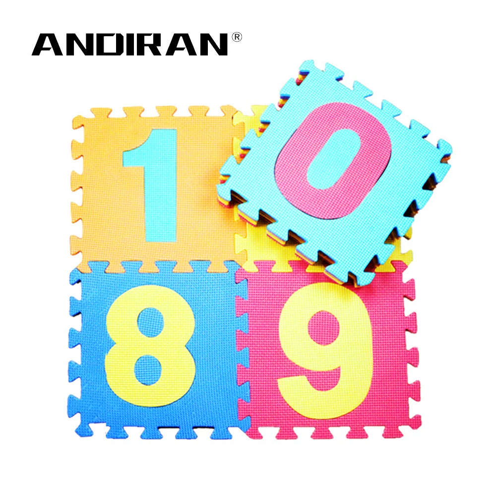 

10PCS environmentally friendly baby crawling mat EVA children's digital animal shatter-resistant foam pad Jigsaw mosaic mat 30*3