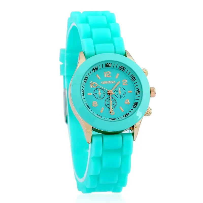 

New Mini Geneva Kids Watch Girls Women Golden wristwatch Rubber gold casual dress watch Kids Fashion Children Dropshipping