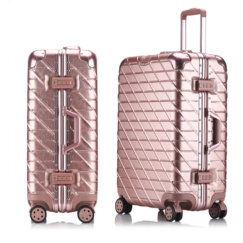 Дорожный чемодан для багажа Spinner дело тележки 20/29 inch интернат колесные женщина Алюминий рама нести на Чемодан дорожные сумки