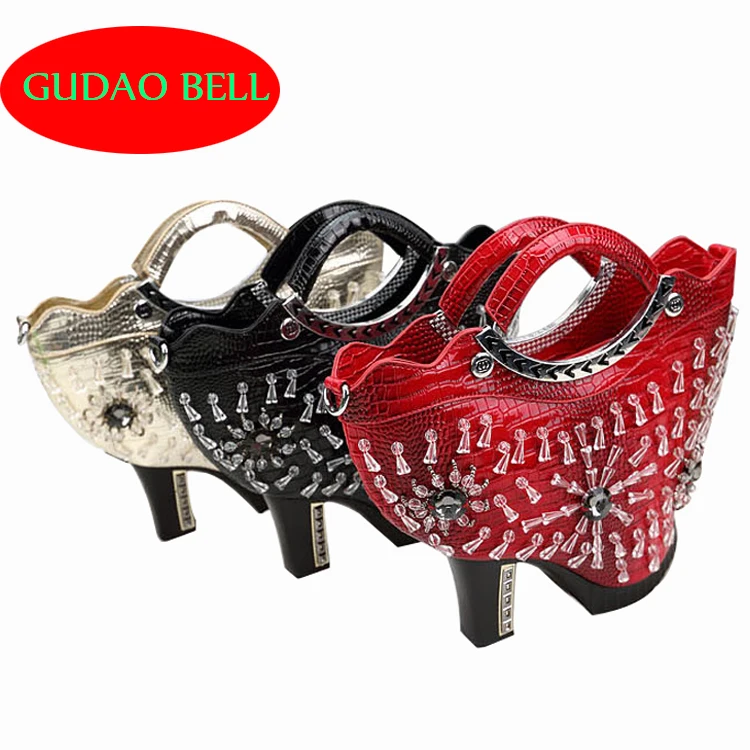 

2017 hot fashion high-heeled shoes shape bag fashion leather handbag cool crocodile messenger bag diamond bag shoulder bag hot
