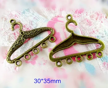 

60 pcs 1 to 5 Earrings Connector,30*35mm Hanger Connector Pendant,Antique Bronze Hanger Charms,Chandelier Earring Findings