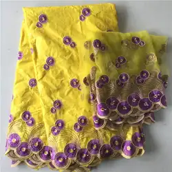 Желтый! 2018 популярные высокое качество парча ткань мягкая Базен Riche Getzner комплект Нигерия ткань Дамаск Shadda Гвинея Brocade