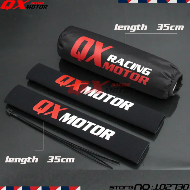 

35cm Front Fork Protector + Rear Shock Absorber Guard Wrap Cover For CRF YZF KTM KLX Dirt Bike Motorcycle ATV Quad Motocross