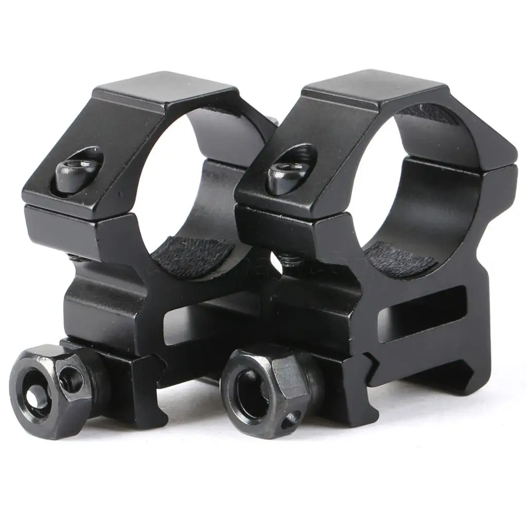 1Pair 2Pcs Tactical 1 Inch 25.4mm Ring Flat Top Medium Profile Scope Mounts Hunting Bottom 21mm