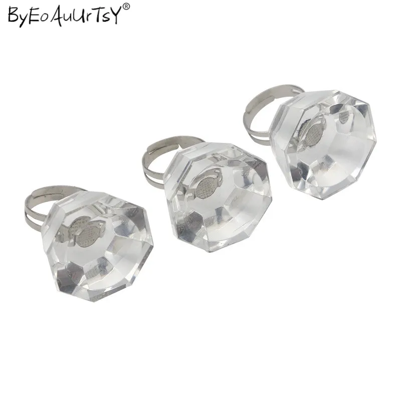 1pcs Disposable Eyelash Extension Glue Pads Stander Crystal Finger Ring Adhesive False Eyelash Pallet Holder Makeup Tool         (2)