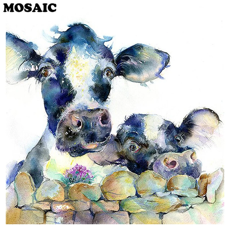 

diy Diamond Painting Full Square/round Drills 5D DIY Mosaic Picture Of Rhinestone Diamond Embroidery cow animals art