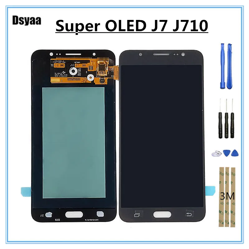 

5.5 Inch Super OLED for Samsung for Galaxy J7 2016 J710 J710F J710M J710H LCD Display Touch Screen Digitizer Assembly with Tools