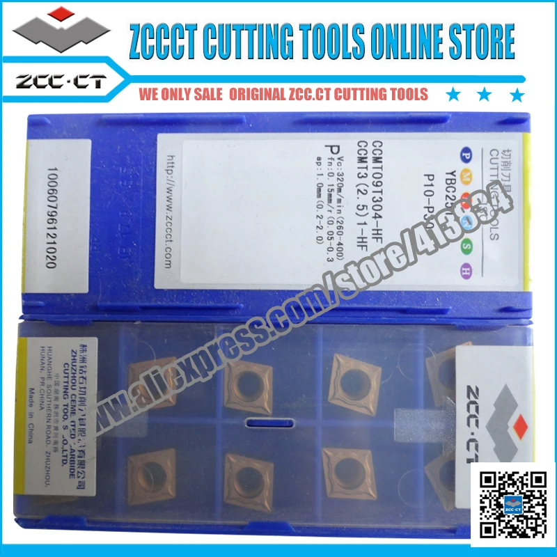 

10pcs ZCC insert CCMT09T304-HF YBC251 ccmt ccmt09t ccmt09t3 ccmt09t304 ZCC.CT Cemented Carbide CNC Cutting tools turning insert