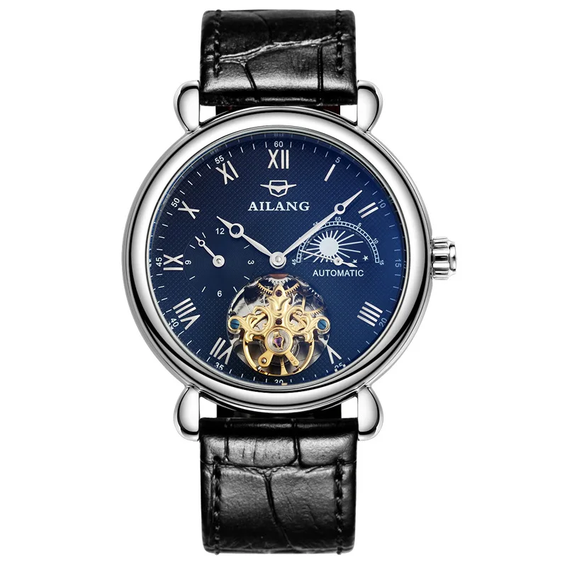 Топ бренд класса люкс AILANG Скелет Tourbillon часы Мужские автоматические механические