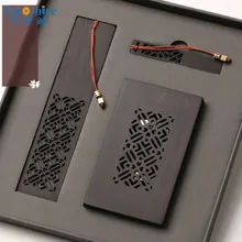 Деревянные поделки китайский Стиль подарок пользовательские творческий подарок держатель для карт комплект Закладка для книги деревянный U диск M017