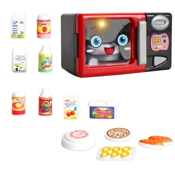 

Simulation Microwave Oven Appliances Toys w/ Sounds & Lights - Baby Kid Pretend Play Kitchen Cooking Play Food Toy Developmental