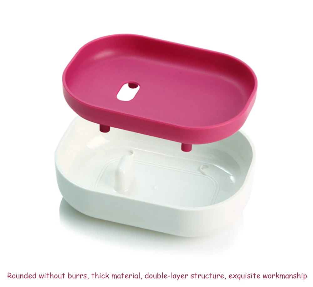 Нордический стиль портативные мыльницы двойное слоёное мыло коробка для хранения мыла ванной комнаты отсек для протекания пластиковый держатель для мыла
